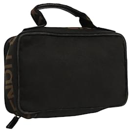 Fendi-FENDI Hand Bag Canvas Black Auth bs24044-Black