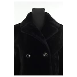 Sandro-Leather coat-Black
