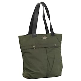 Céline-CELINE Tote Bag Nylon Khaki Auth bs23721-Khaki