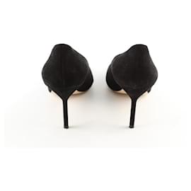 Manolo Blahnik-Suede heels-Black