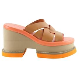 Robert Clergerie-Leather mules-Brown