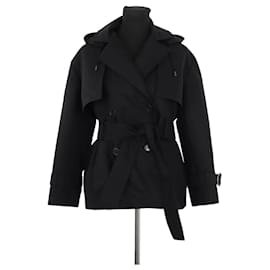Bash-Cotton trench coat-Black