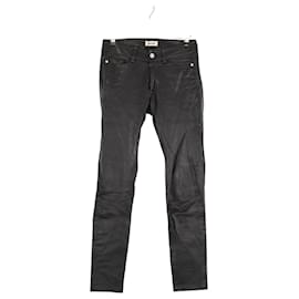 Zadig & Voltaire-Straight leather pants-Black