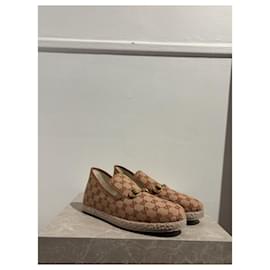 Gucci-GUCCI Flats T.EU 43.5 Cloth-Beige