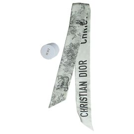 Christian Dior Dior, sciarpa Mitzah grigia con stampa Toile de Jouy selvaggia Grigio
