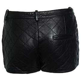 Phillip Lim-Philipp Lim, quilted leather shorts-Black