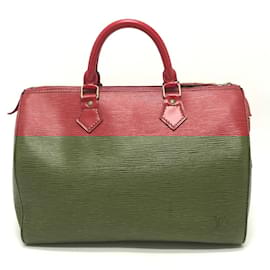 Louis Vuitton-Louis Vuitton Epi Speedy 30 Tote Bag-Red