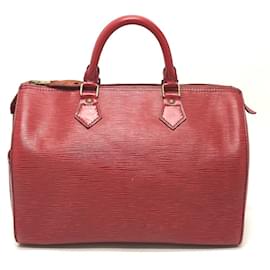 Louis Vuitton-Louis Vuitton Epi Speedy 30 Tote Bag-Red