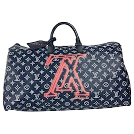 Louis Vuitton-Louis Vuitton Keepall 50-Navy blue