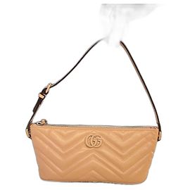 Bolsa de ombro Gucci Marmont Bege