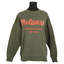 Alexander Mcqueen-Cotton sweatshirt-Khaki