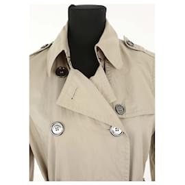 Burberry-Cotton trench coat-Beige
