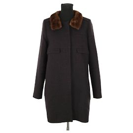 Tara Jarmon Brown wool coat Brown