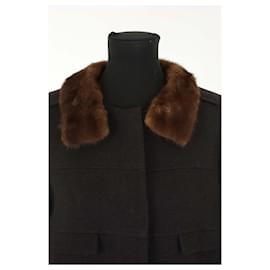 Tara Jarmon-Wool coat-Brown