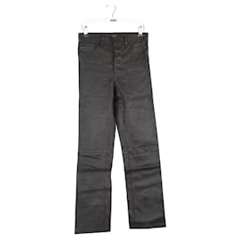 Joseph-Straight leather pants-Black