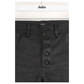 Joseph-Straight leather pants-Black