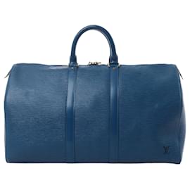 Louis Vuitton-Louis Vuitton Epi Leather Keepall 45 Travel bag in Toledo Blue M42975-Blue