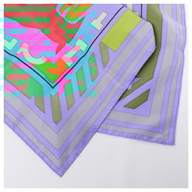 Hermès-Hermès Carré 90 "Puzzle" 100% Silk Scarf in Blue-Blue