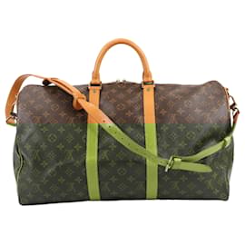 Louis Vuitton-Louis Vuitton Monogram Canvas Keepall Bandoulière 50 Travel bag M41416-Brown