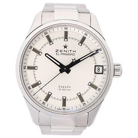 Zénith Relógio Zenith El Primero Espada 03.2170.4650/01.M2170 SS com mostrador prateado Prata