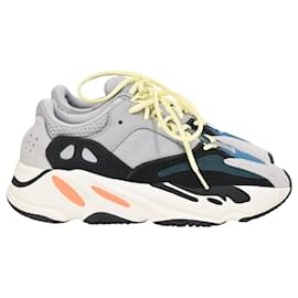 Yeezy-Adidas x Yeezy Boost 700 Sneakers in Multicolor Mixed Media-Grey