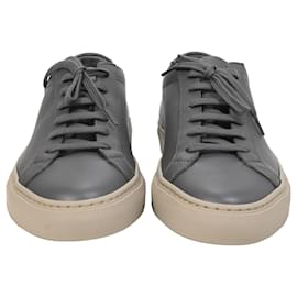 Autre Marque- Common Projects Achilles Sneakers in Grey Saffiano Leather-Grey