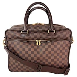 Louis Vuitton-Louis Vuitton Damier Ebene Icare Weekender Briefcase Men's Bag-Brown