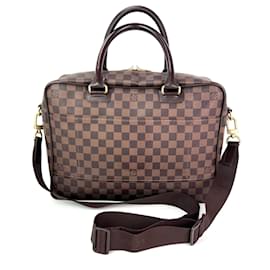 Louis Vuitton-Louis Vuitton Damier Ebene Icare Weekender Briefcase Men's Bag-Brown