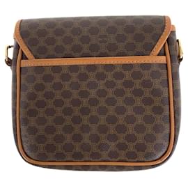 Céline-Celine Vintage Macadam Medal Shoulder Bag-Brown