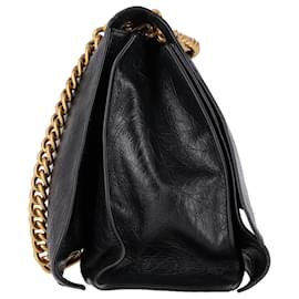 Balenciaga-Balenciaga Crush Large Chain Bag in Black Leather-Black