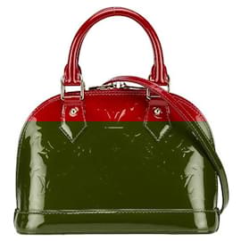 Louis Vuitton-Louis Vuitton Alma BB Patent Leather Handbag-Red