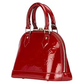 Louis Vuitton-Louis Vuitton Alma BB Patent Leather Handbag-Red