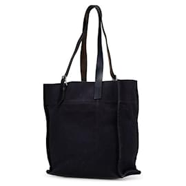 Hermès-Sac tote Etriviere en toile et cuir Hermes-Bleu