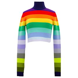 Paco Rabanne-Rainbow Stripes Wool Jumper-Multiple colors