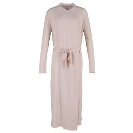 Rick Owens Maxikleid mit Gürtel aus hellrosa Wolle Pink