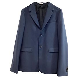 Jil Sander Single-Breasted Blazer in Navy Blue Polyester Blue Navy blue