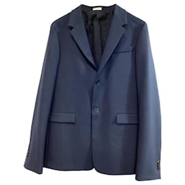 Jil Sander-Jil Sander Single-Breasted Blazer in Navy Blue Polyester-Blue,Navy blue
