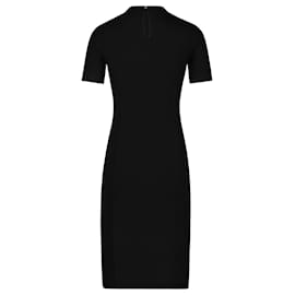 Paco Rabanne-Black drapé pression mini dress-Black