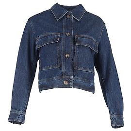 Totême Cropped-Jeansjacke aus blauer Baumwolle Blau