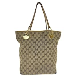 Gucci-Gucci GG Canvas Leather Tote Bag-Green
