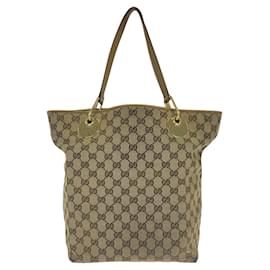 Gucci-Gucci GG Canvas Leather Tote Bag-Green