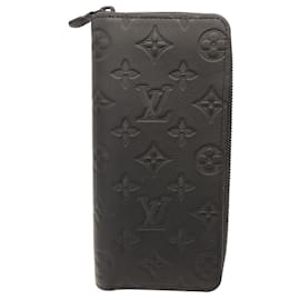 Louis Vuitton-Louis Vuitton Monogram Shadow Zippy Wallet Black-Black