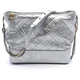 Chanel-Chanel Gabrielle Large Hobo Shoulder Bag A93824-Silvery,Metallic