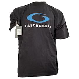 Balenciaga-Balenciaga Loop Sports Icon Medium Fit T-shirt in Black Cotton-Black