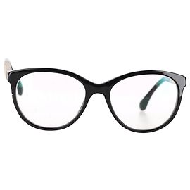 Gafas Chanel Mariposa en Acetato Negro Negro