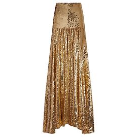 Paco Rabanne Long skirt Golden Metallic