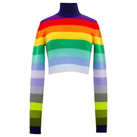 Paco Rabanne-Rainbow Stripes Wool Jumper-Multiple colors