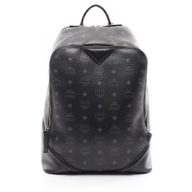 MCM Duke Visetos Medium Backpack Black Black