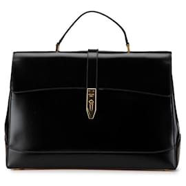 Céline-Celine Calfskin Handbag Business Bag-Black
