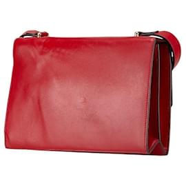 Gucci-Gucci Zumi Leather Shoulder Bag 576388-Red